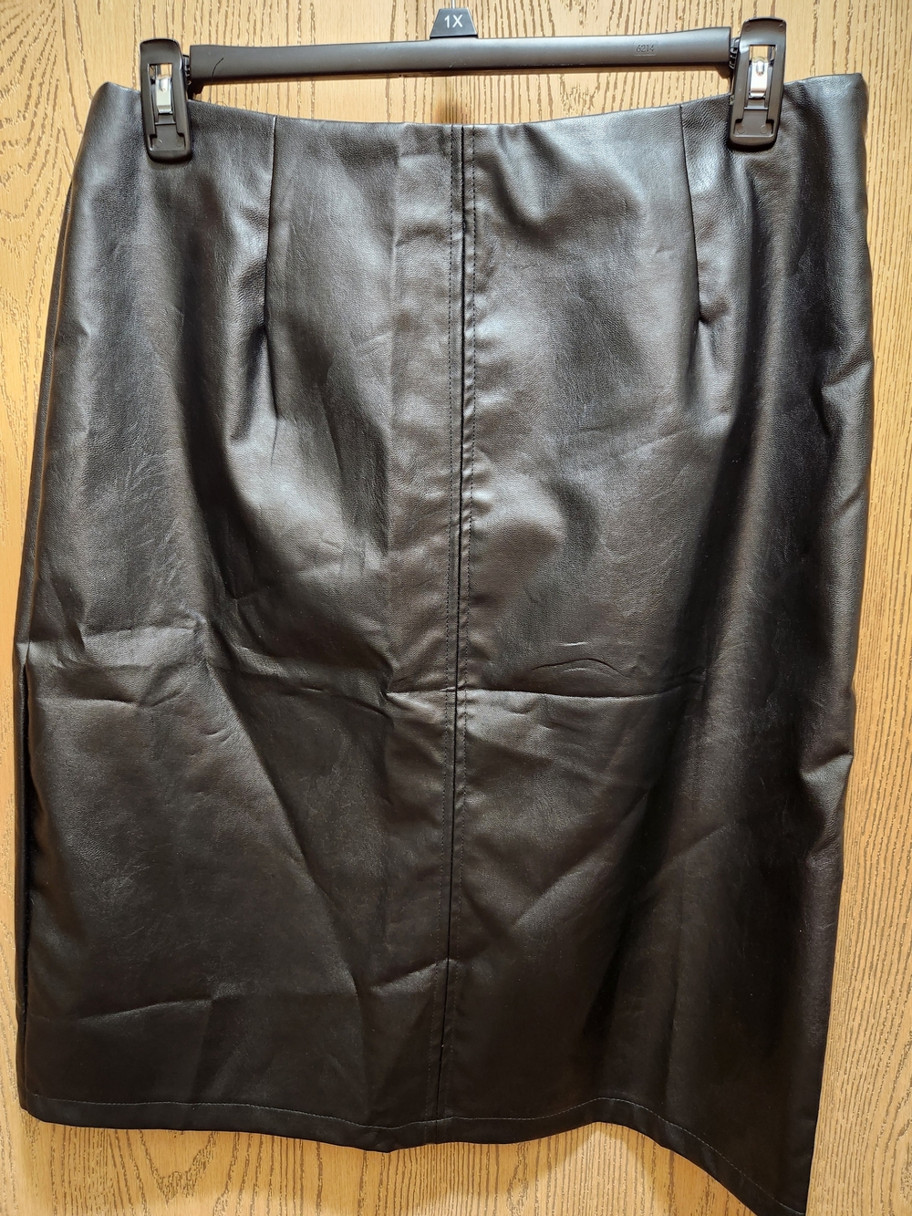 SHEIN Black Faux Leather Pencil Skirt